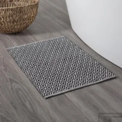 Badmat Sealskin Trellis 60x90 Cm Katoen Zwart