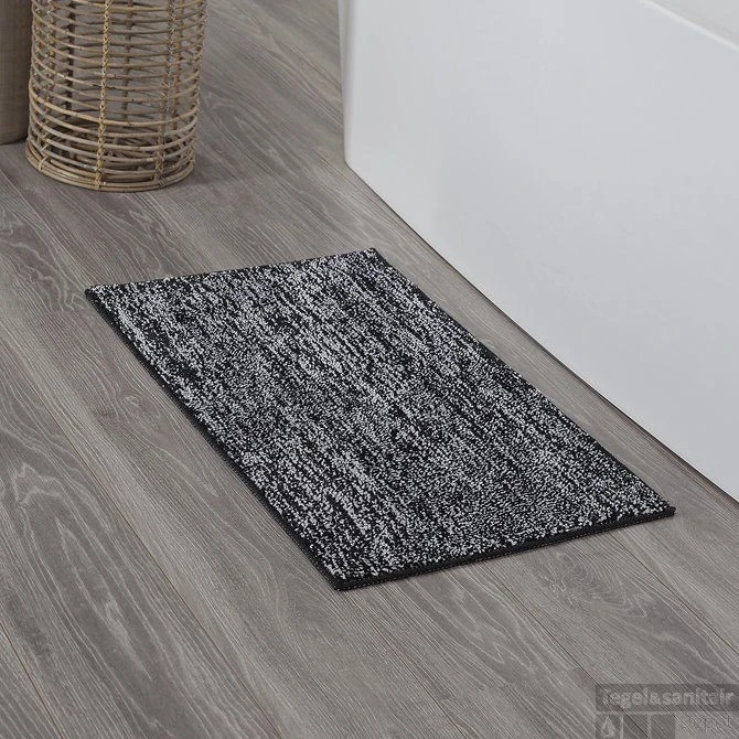 Badmat Sealskin Speckles Polyester Micro Fiber 80x50 Cm Zwart 3 Badmat Sealskin Speckles Polyester Micro Fiber 80x50 Cm Zwart