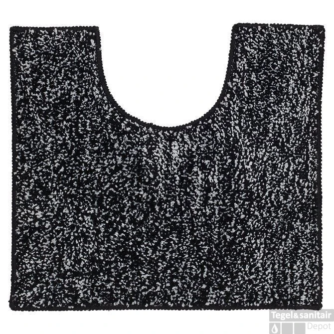 Toiletmat Sealskin Speckles Polyester 50x45 Cm Zwart 4 Toiletmat Sealskin Speckles Polyester 50x45 Cm Zwart - Afbeelding 2