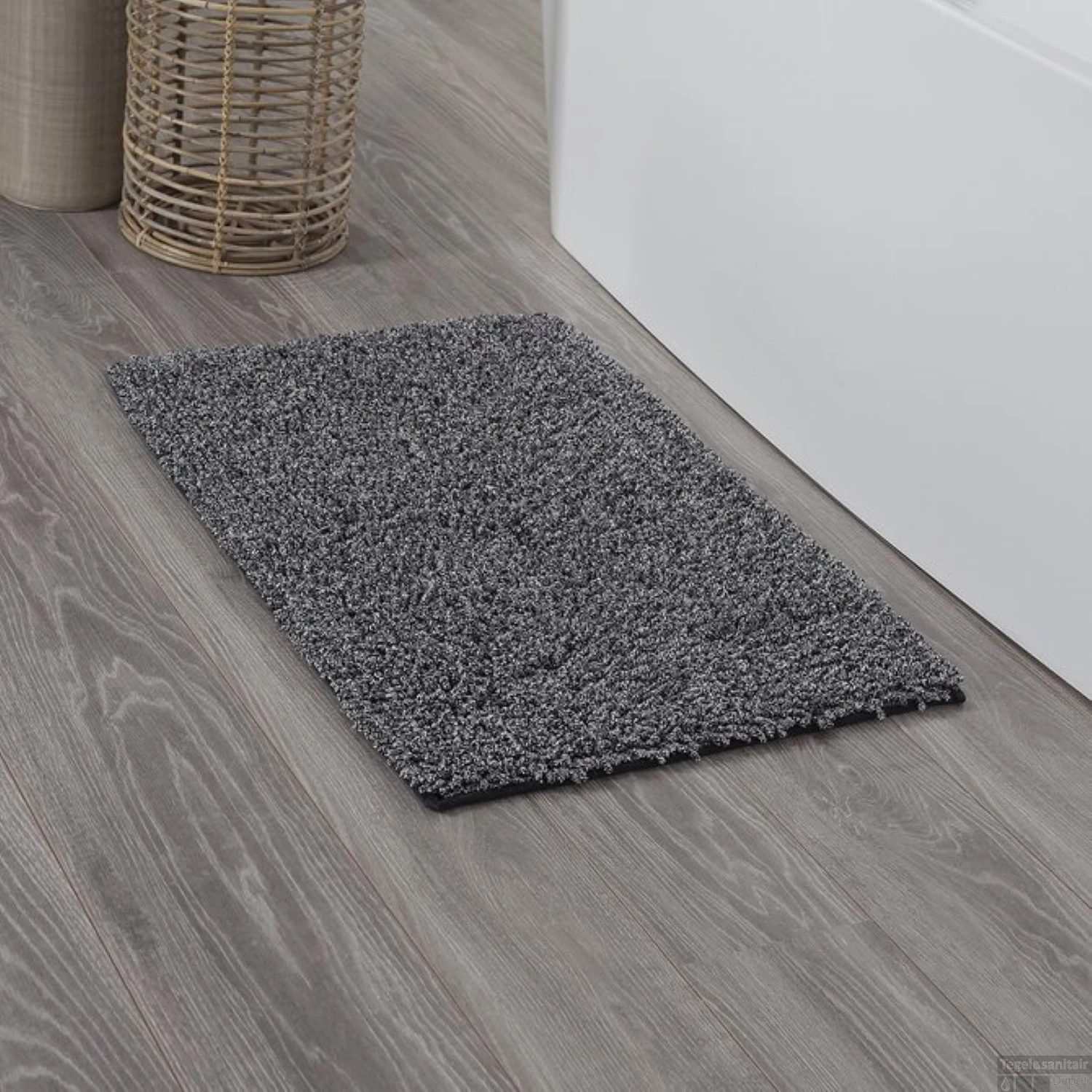 SEALSKIN Badmat Misto Chenille Katoen 90x60 Cm Zwart 3 SEALSKIN Badmat Misto Chenille Katoen 90x60 Cm Zwart