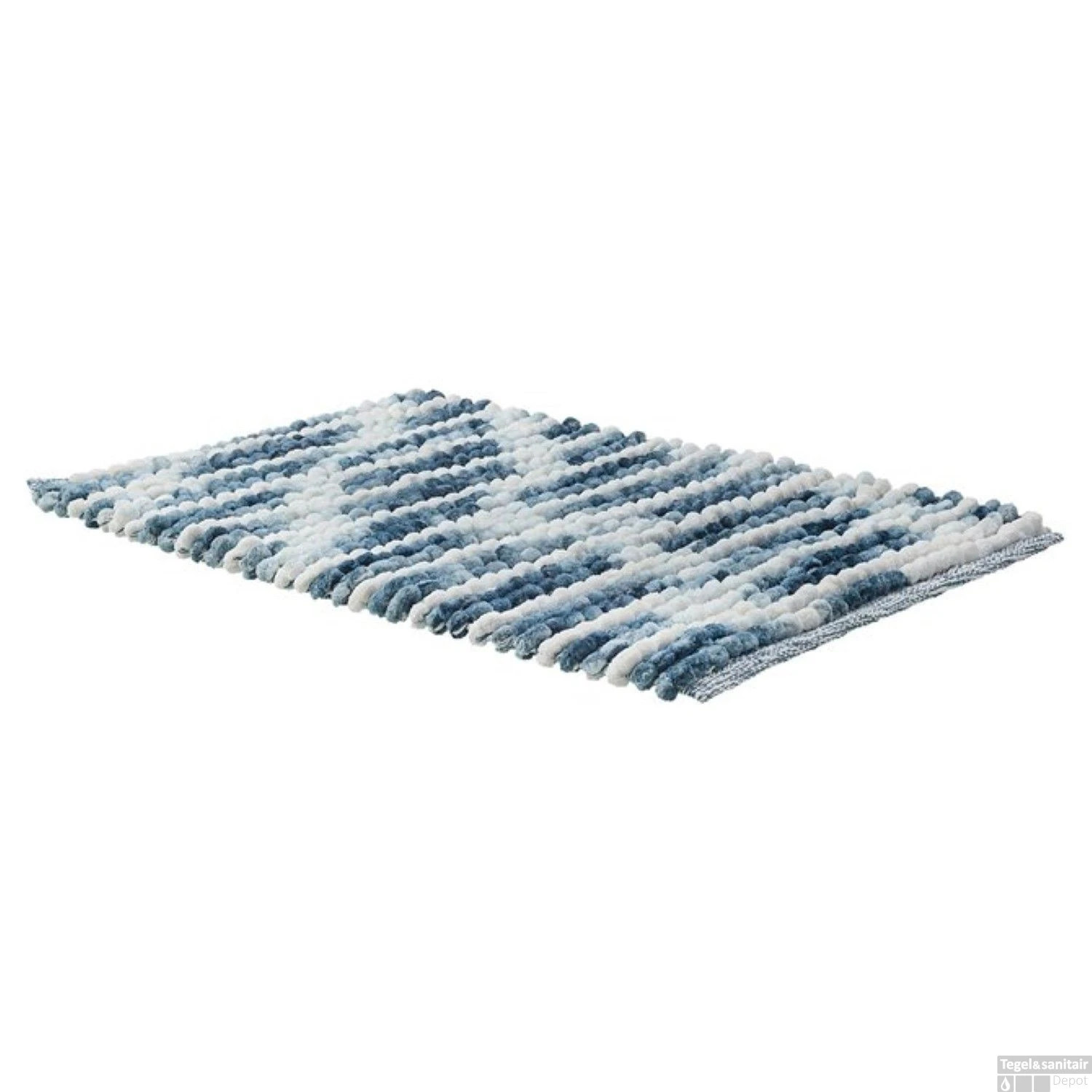 Badmat Sealskin Vintage 50x80 Cm Polyester Blauw 5 Badmat Sealskin Vintage 50x80 Cm Polyester Blauw - Afbeelding 3