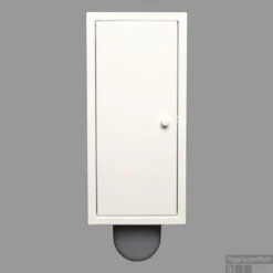 Inbouw Toilet Borstel Brush-Up Gepoedercoat Wit Etsero