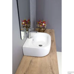 Wastafel Sapho Flo Ceramic Half Rond 50x40x16.5 Cm Keramiek Wit 11 Wastafel Sapho Flo Ceramic Half Rond 50x40x16.5 Cm Keramiek Wit -Goedkope Stijl Baden Winkel 314101 wastafel sapho flo ceramic half rond 50x40x16.5 cm keramiek wit 1