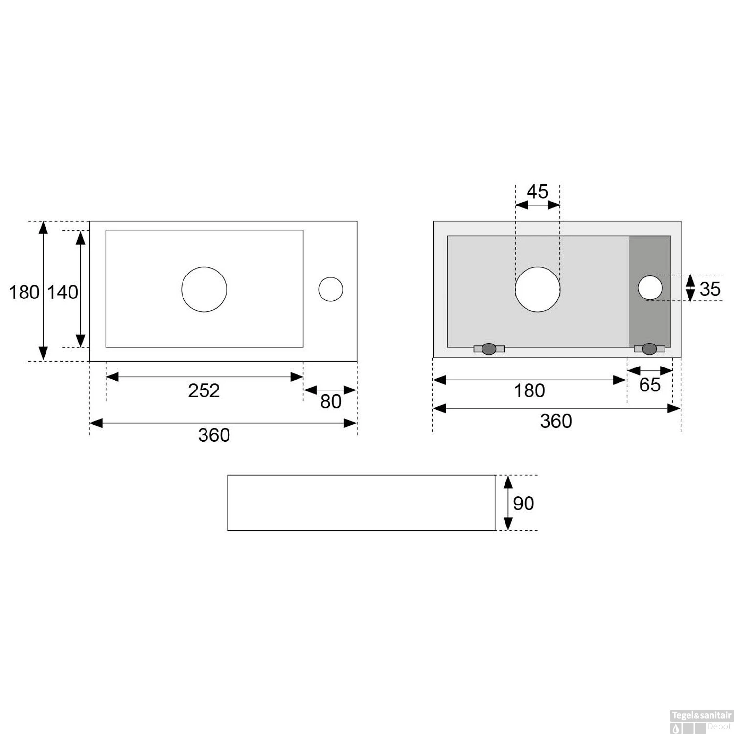 Fonteinset Mat Wit Wiesbaden Color RVS (kraangat Rechts) 10 Fonteinset Mat Wit Wiesbaden Color RVS (kraangat Rechts) - Afbeelding 8