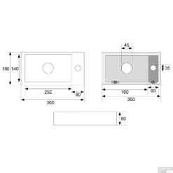 Fonteinset Carrara Marmerlook Wiesbaden Color RVS (kraangat Rechts) -Goedkope Stijl Baden Winkel 32.1497 4