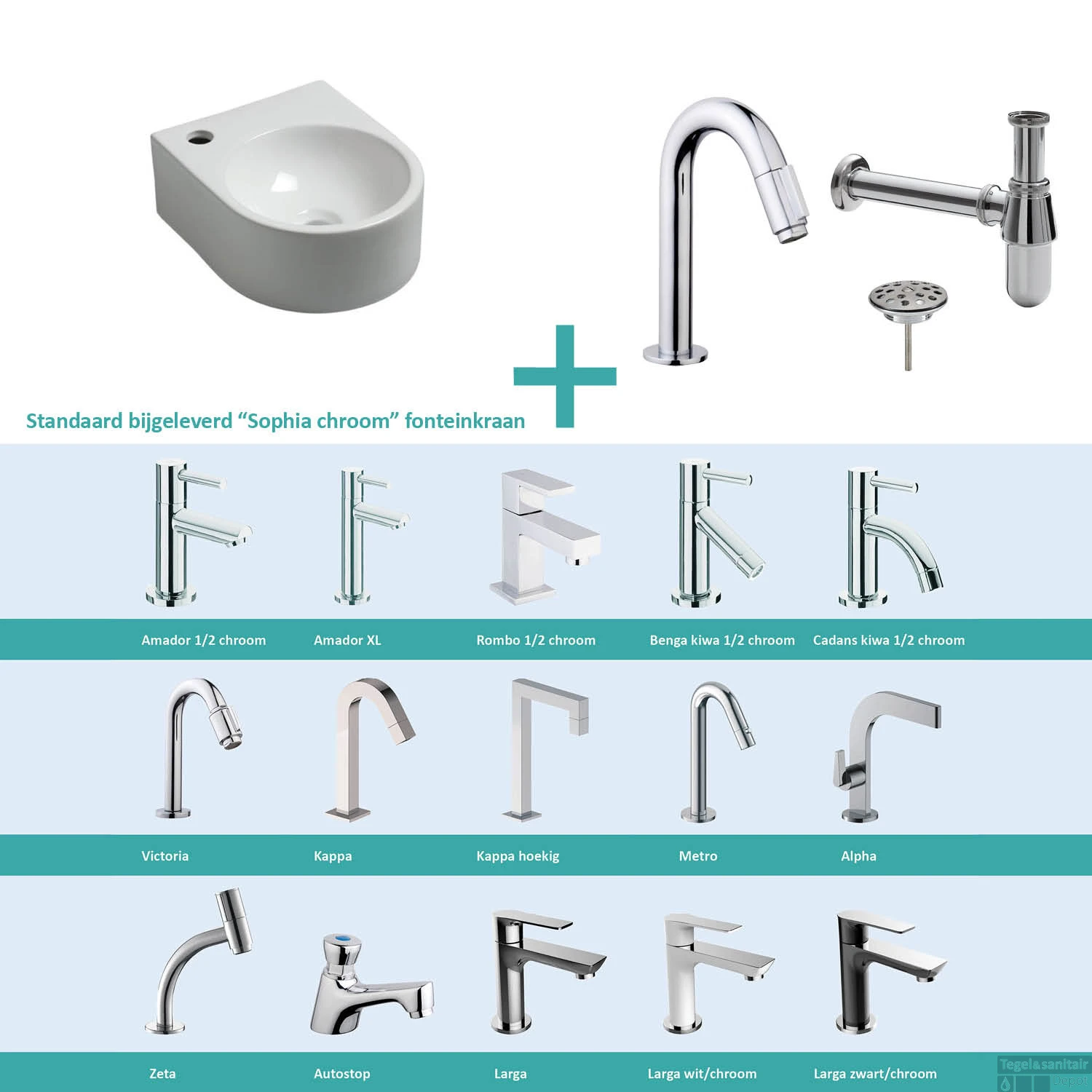 FonteinPack Erato Keramiek 34x27 Cm Chroom (Keuze Uit 20 Kranen) 3 FonteinPack Erato Keramiek 34x27 Cm Chroom (Keuze Uit 20 Kranen)