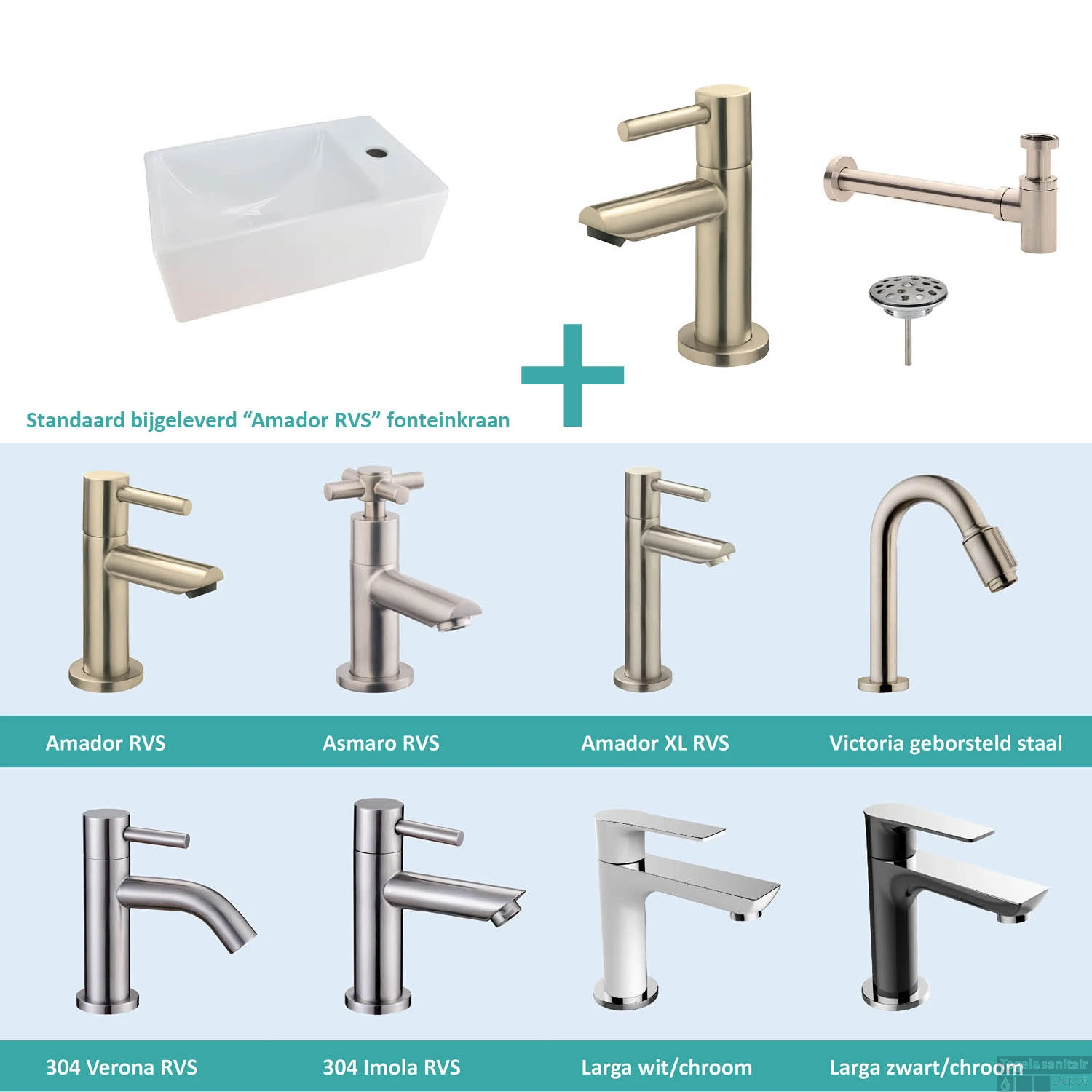 FonteinPack Rhea Mini XXS 30,5x18x11 Cm Rechts RVS (Keuze Uit 8 Kranen) 3 FonteinPack Rhea Mini XXS 30,5x18x11 Cm Rechts RVS (Keuze Uit 8 Kranen)