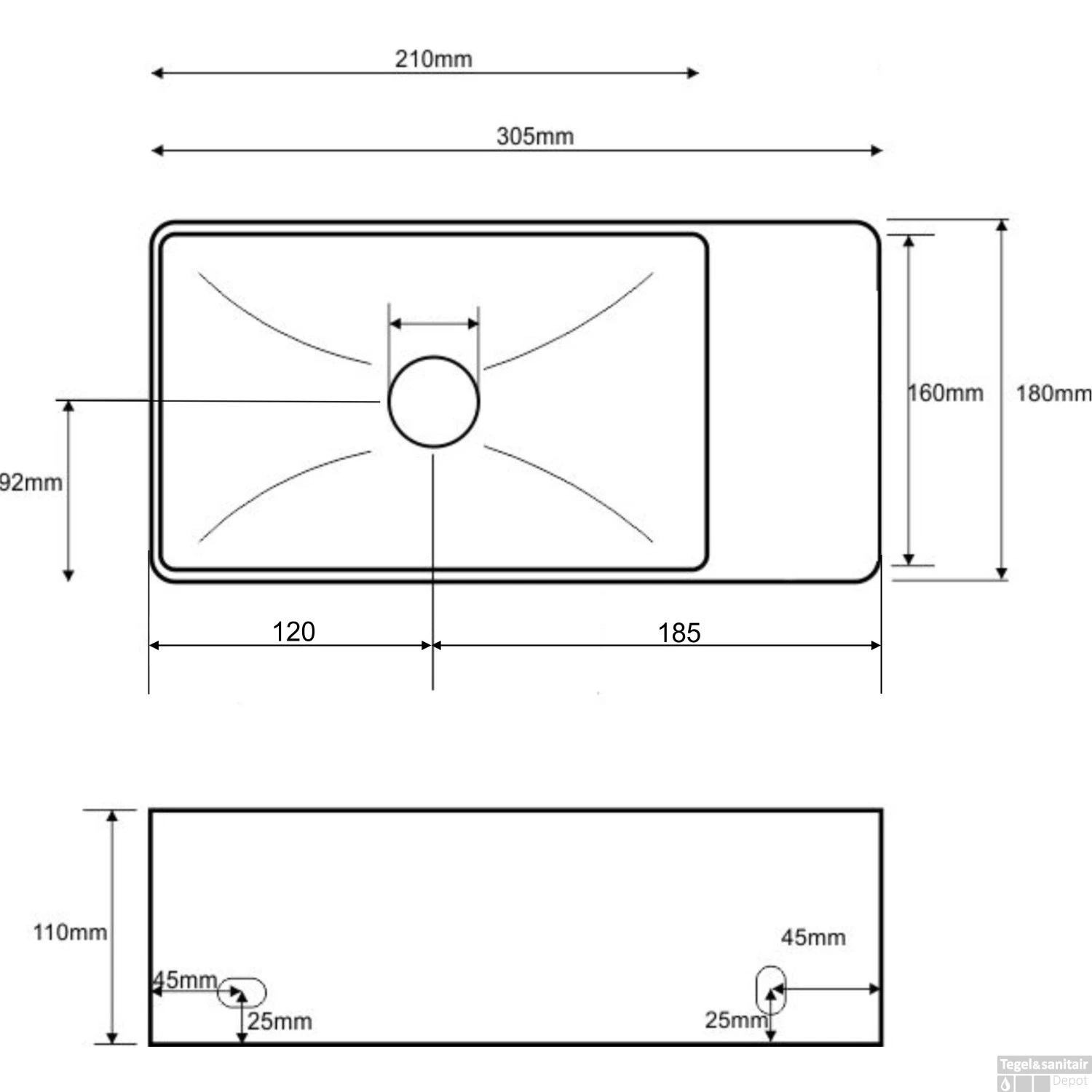 FonteinPack Inbouwkraan Rhea Keramiek 30.5x18x11 Cm Chroom 5 FonteinPack Inbouwkraan Rhea Keramiek 30.5x18x11 Cm Chroom - Afbeelding 3
