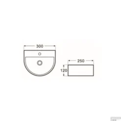 FonteinPack Lara Halfrond 30x25x12 Cm RVS (Keuze Uit 8 Kranen) -Goedkope Stijl Baden Winkel 32.3509 tech 1