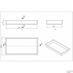 Inbouwnis BWS Sifo 30x60x7cm Brons -Goedkope Stijl Baden Winkel 33.2161 tekening 2