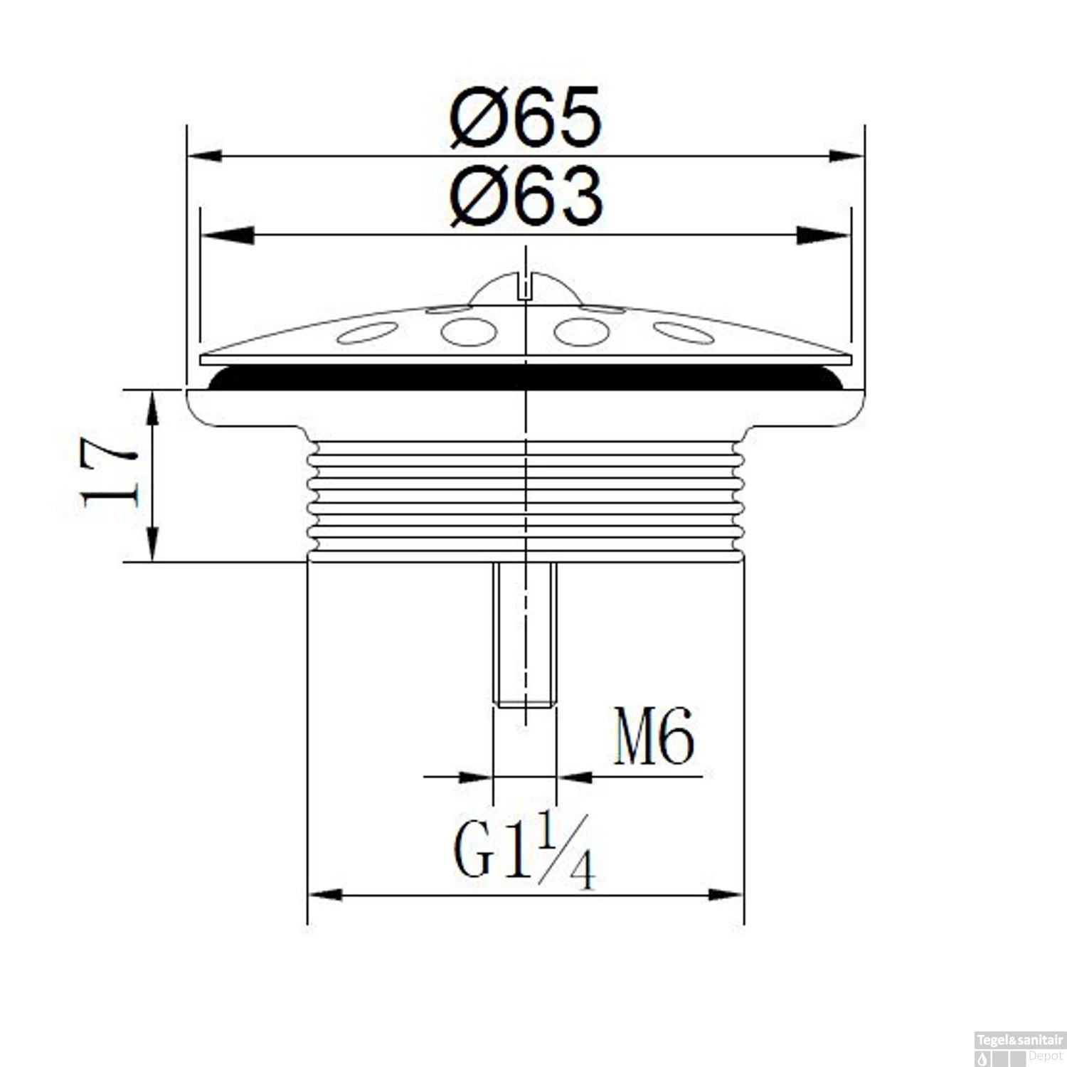 Messing Plug Wiesbaden Chroom Rooster 5/4" 5 Messing Plug Wiesbaden Chroom Rooster 5/4" - Afbeelding 3
