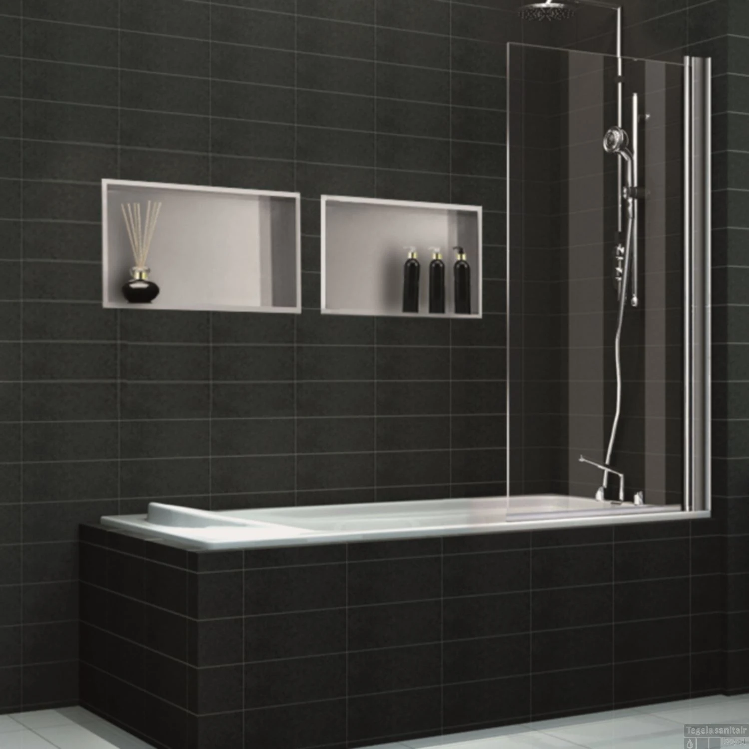 Inbouwnis Wiesbaden 30x60x10 Cm RVS 4 Inbouwnis Wiesbaden 30x60x10 Cm RVS - Afbeelding 2