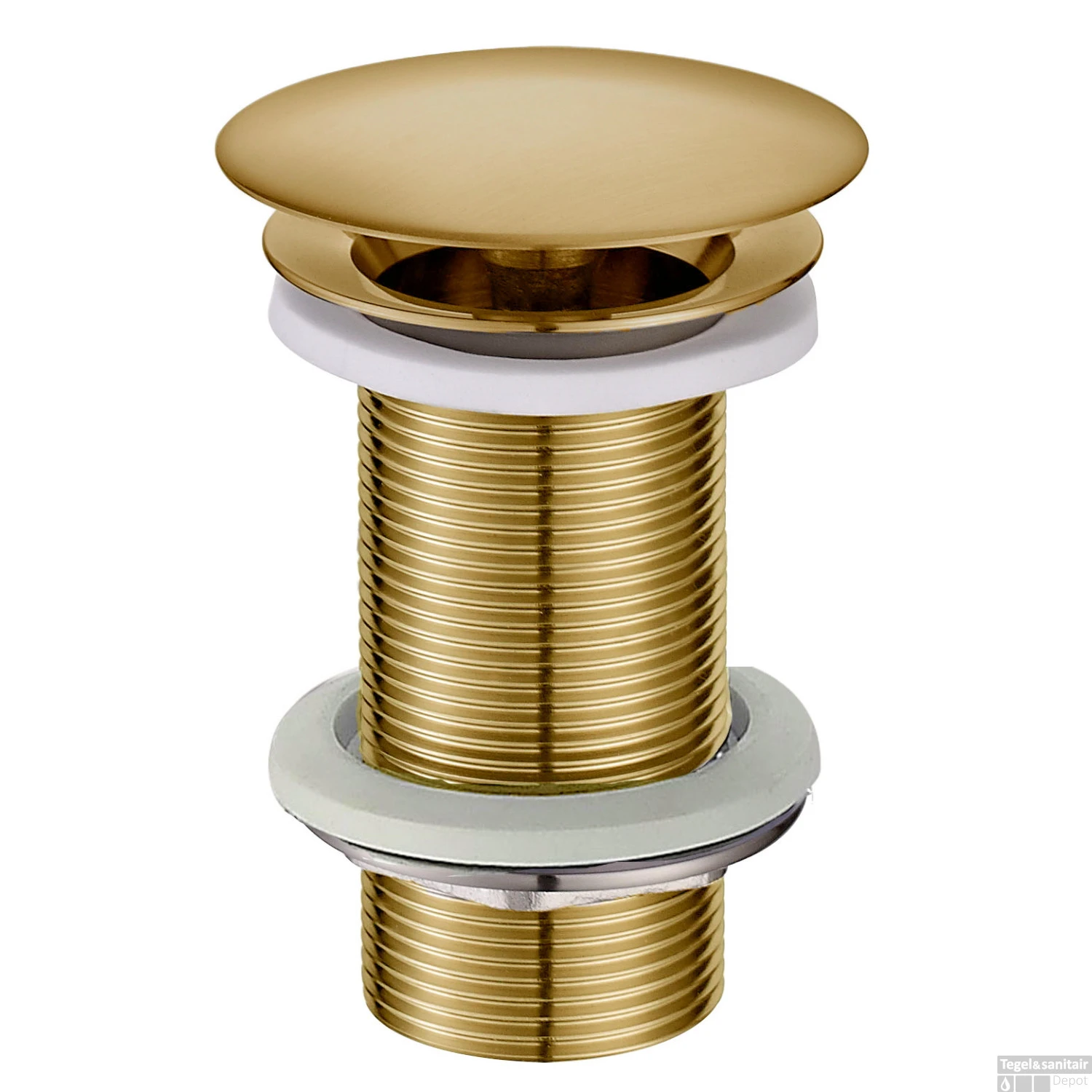 Vaste Waste Wiesbaden Caral Verlengd 5/4" Geborsteld Messing 3 Vaste Waste Wiesbaden Caral Verlengd 5/4" Geborsteld Messing