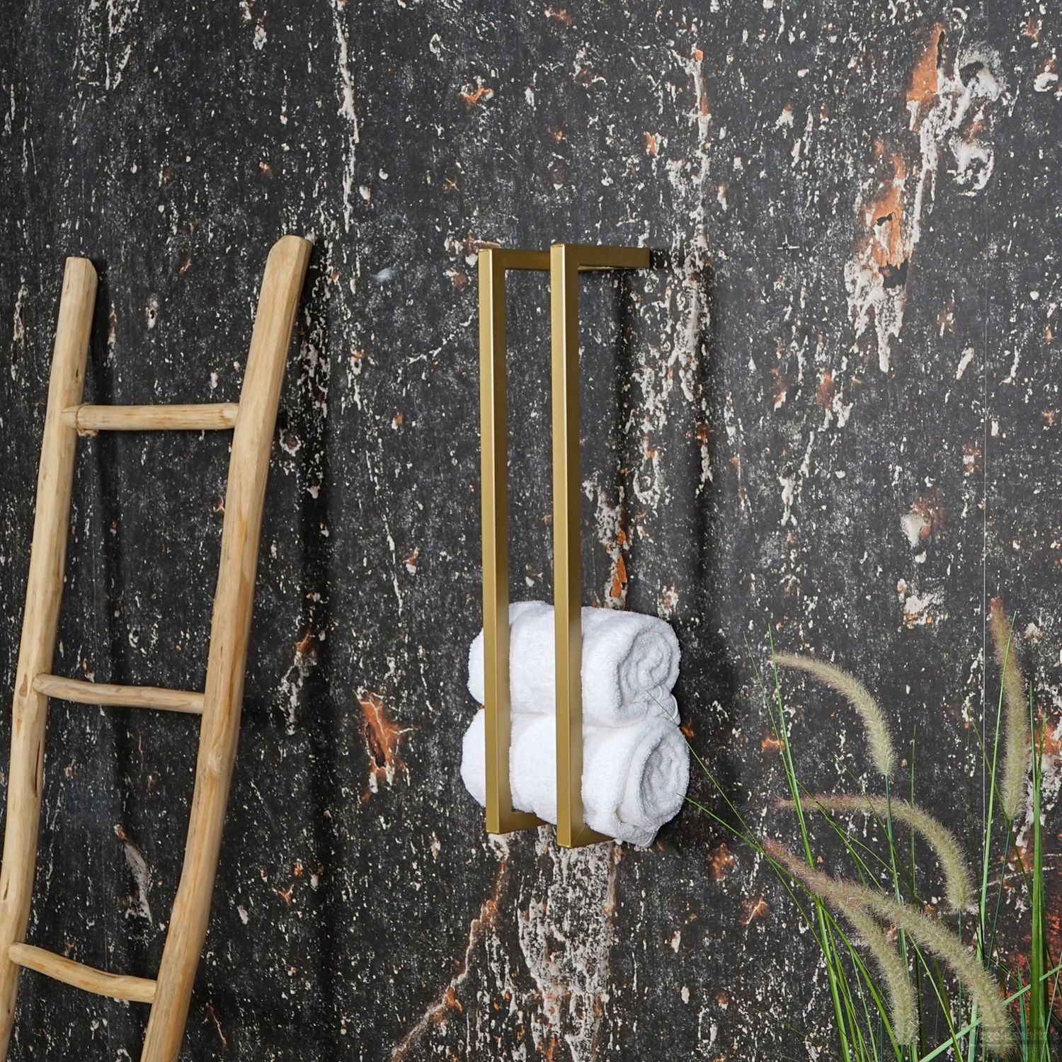 BWS Handdoekenrek Industrieel | 60x12.5x12.5cm | Goud 3 BWS Handdoekenrek Industrieel | 60x12.5x12.5cm | Goud