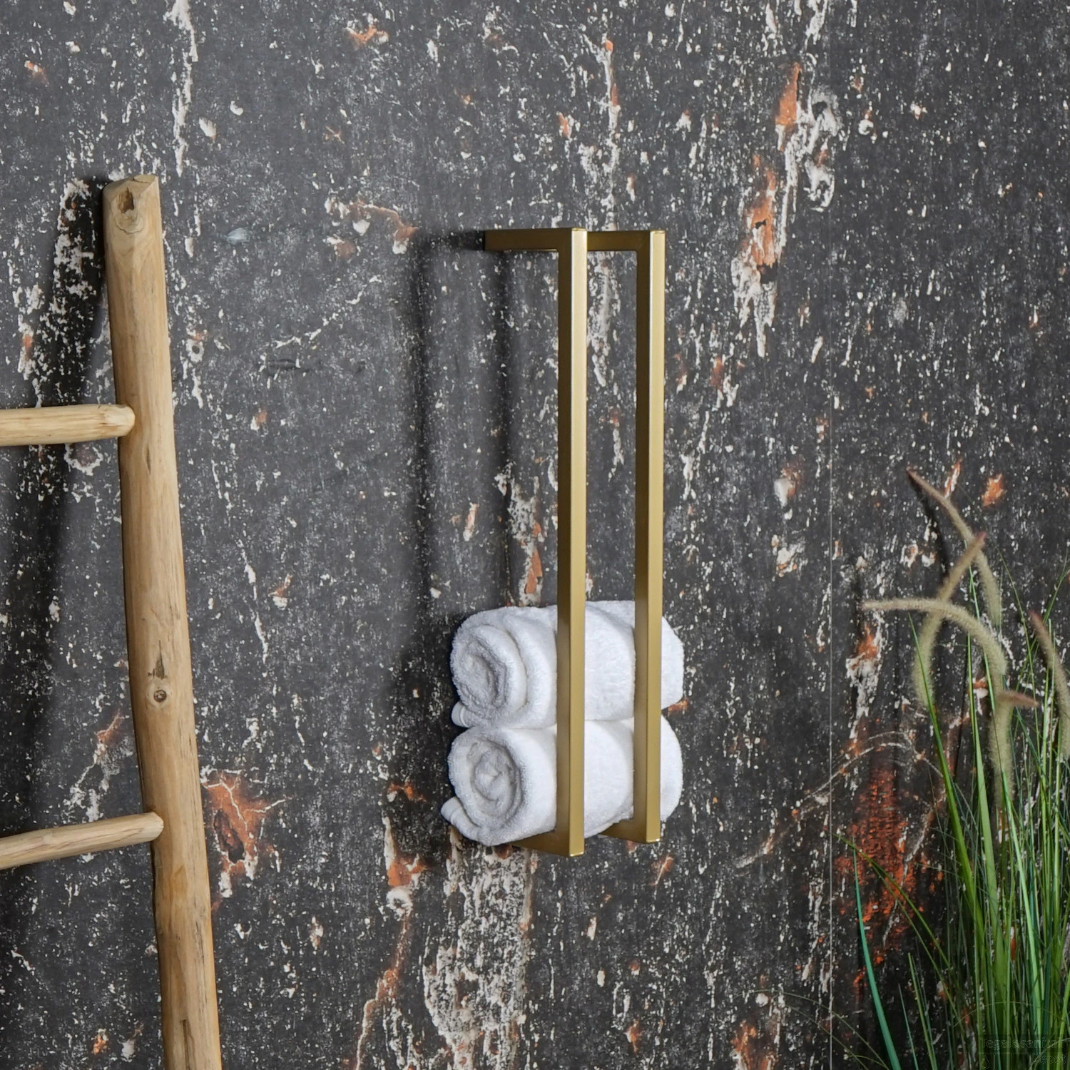 BWS Handdoekenrek Industrieel | 60x12.5x12.5cm | Goud 5 BWS Handdoekenrek Industrieel | 60x12.5x12.5cm | Goud - Afbeelding 3