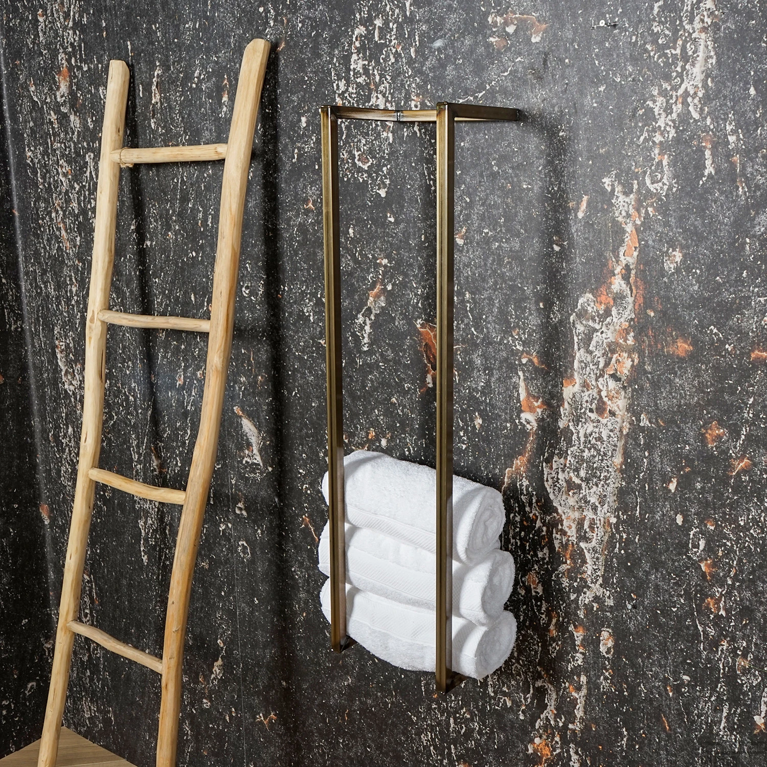 BWS Handdoekenrek Industrieel | 95x25x20cm | Staal Glanzend Goud | OP=OP! 3 BWS Handdoekenrek Industrieel | 95x25x20cm | Staal Glanzend Goud | OP=OP!