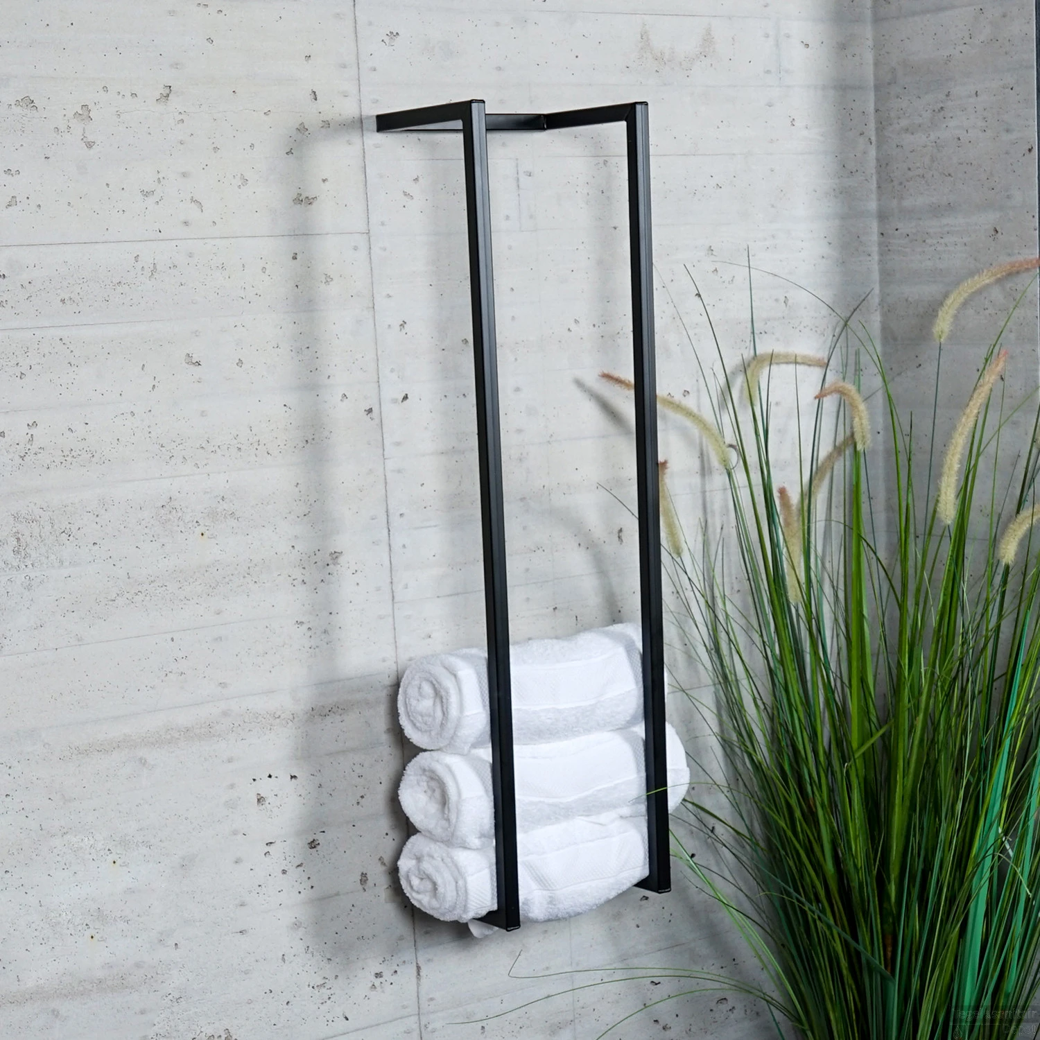 BWS Handdoekenrek Industrieel | 95x25x20cm | Zwart 6 BWS Handdoekenrek Industrieel | 95x25x20cm | Zwart - Afbeelding 4