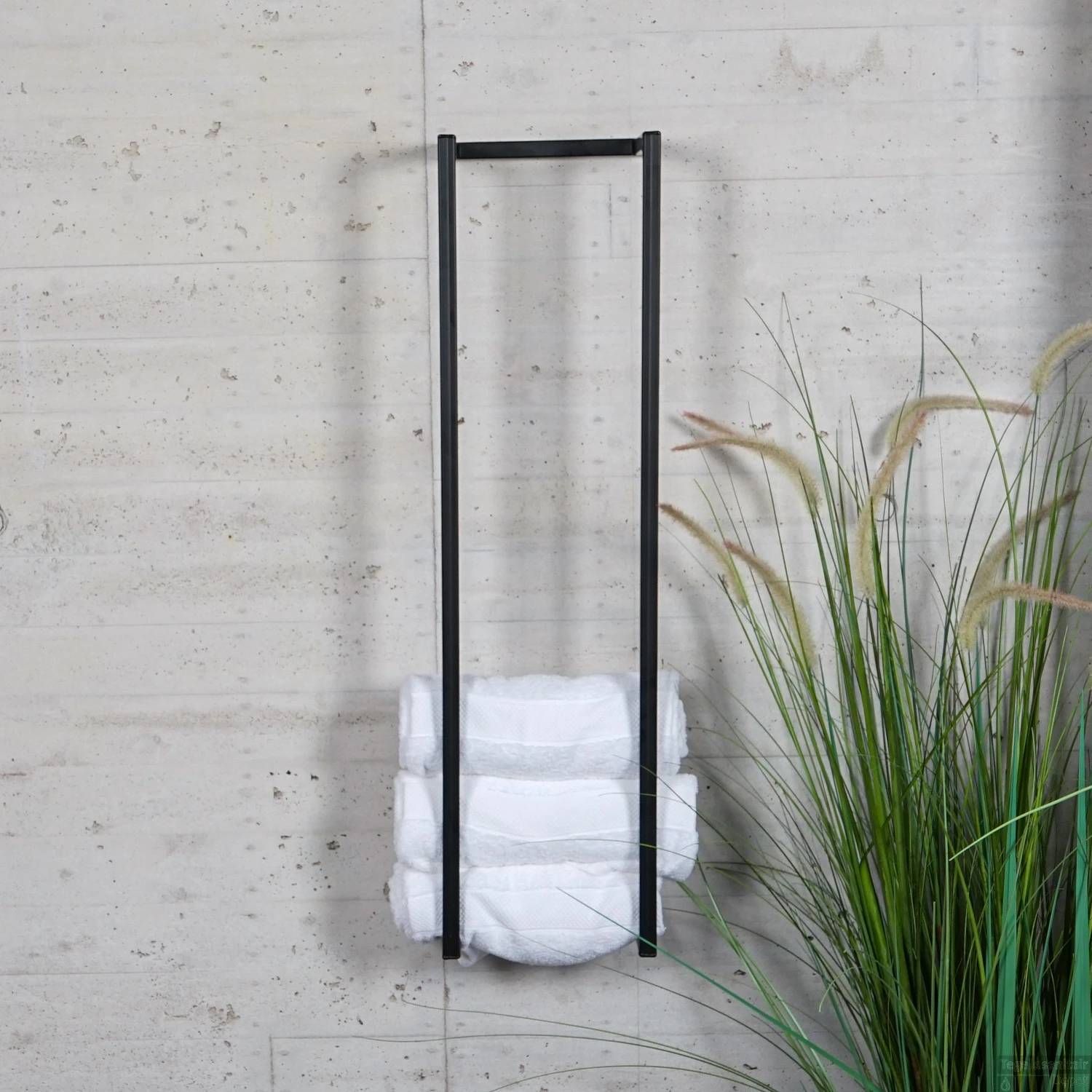 BWS Handdoekenrek Industrieel | 95x25x20cm | Zwart 7 BWS Handdoekenrek Industrieel | 95x25x20cm | Zwart - Afbeelding 5