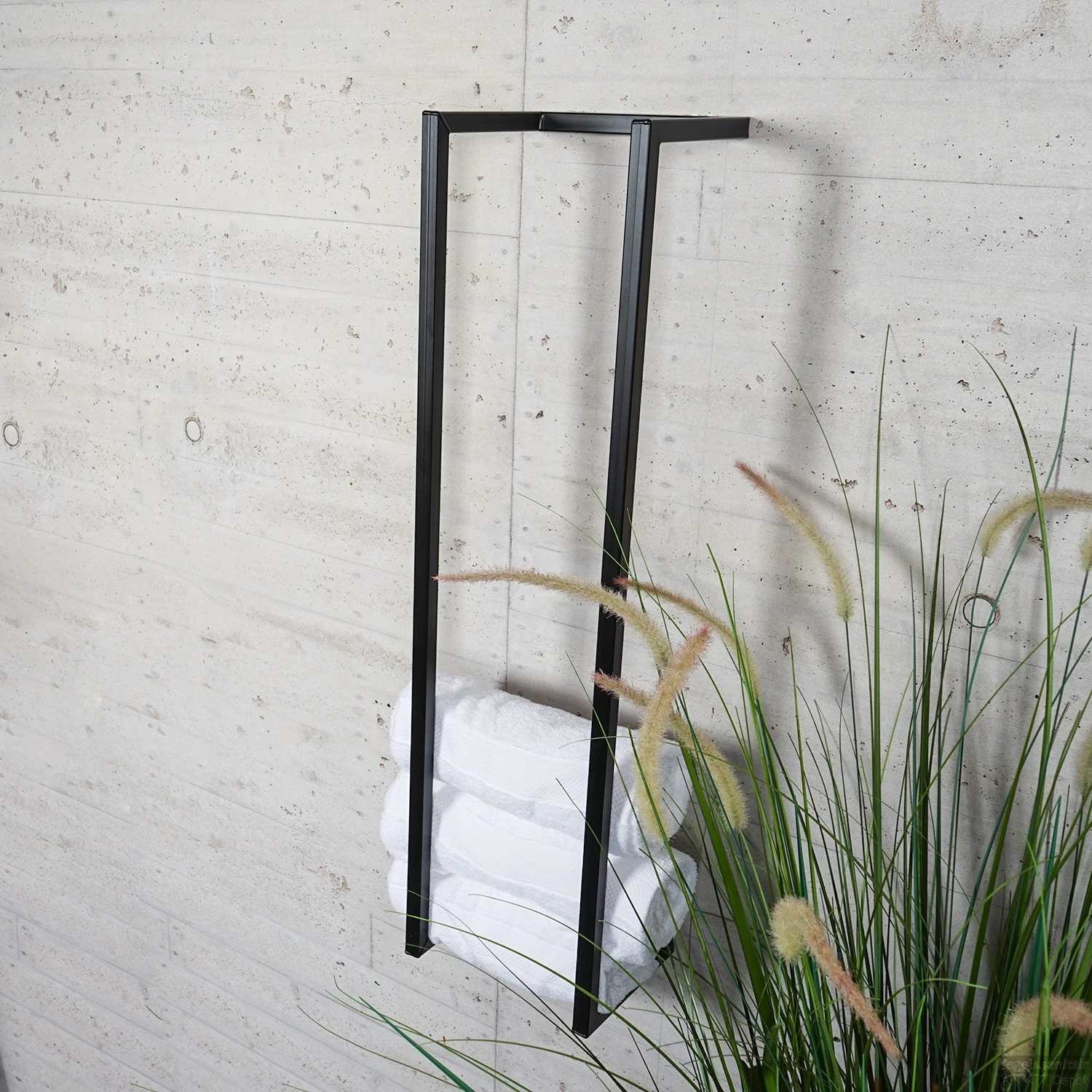 BWS Handdoekenrek Industrieel | 95x25x20cm | Zwart 8 BWS Handdoekenrek Industrieel | 95x25x20cm | Zwart - Afbeelding 6