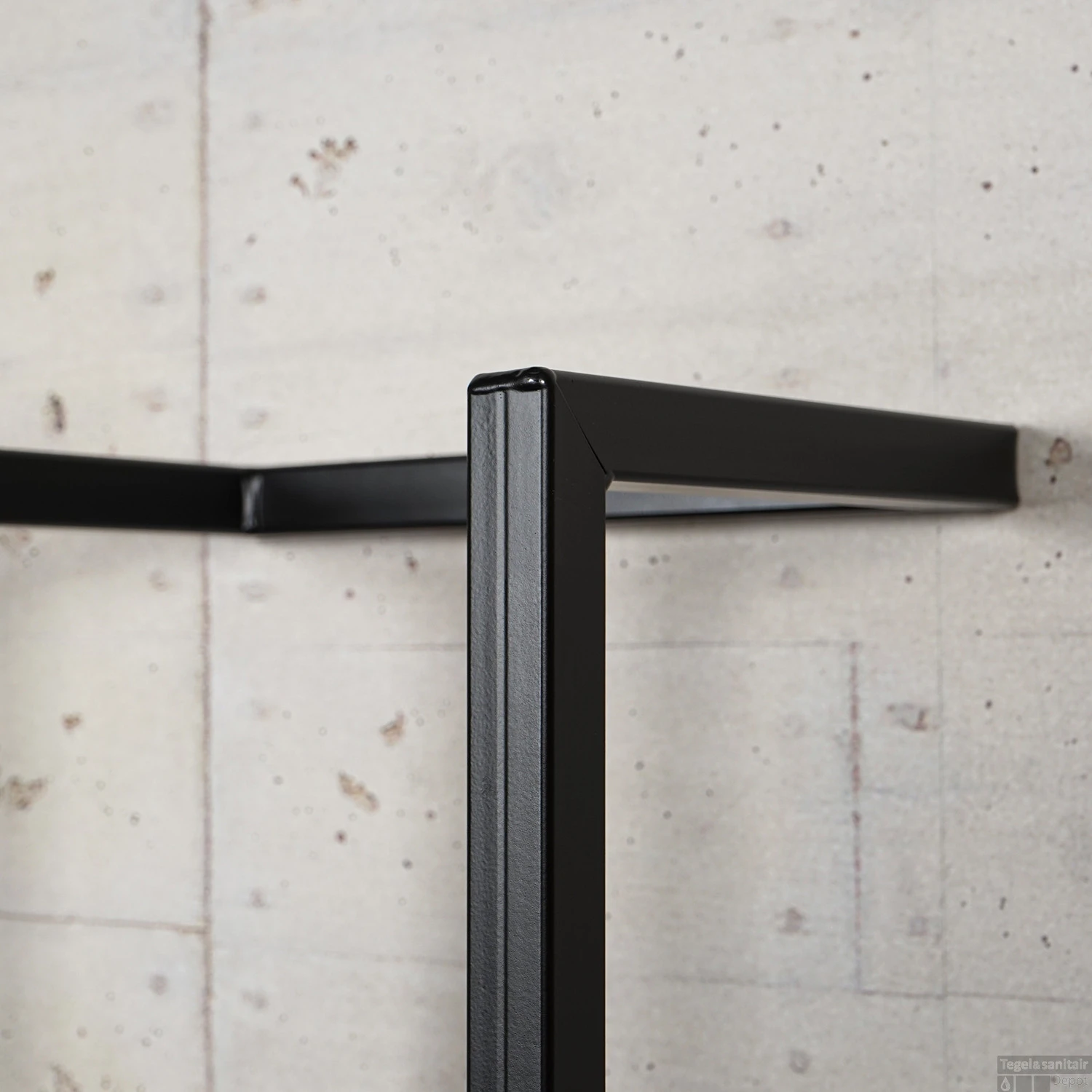 BWS Handdoekenrek Industrieel | 95x25x20cm | Zwart 9 BWS Handdoekenrek Industrieel | 95x25x20cm | Zwart - Afbeelding 7