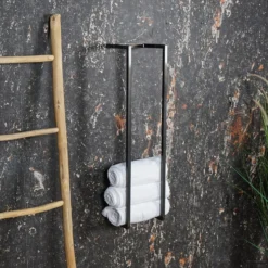 BWS Handdoekenrek Industrieel | 95x25x20cm | Black Chrome