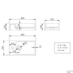 Fonteinset BWS Solid Black 40x22x10 Cm Met Mat Zwart Frame (kraangat Links) 12 Fonteinset BWS Solid Black 40x22x10 Cm Met Mat Zwart Frame (kraangat Links) -Goedkope Stijl Baden Winkel 36.4040 1