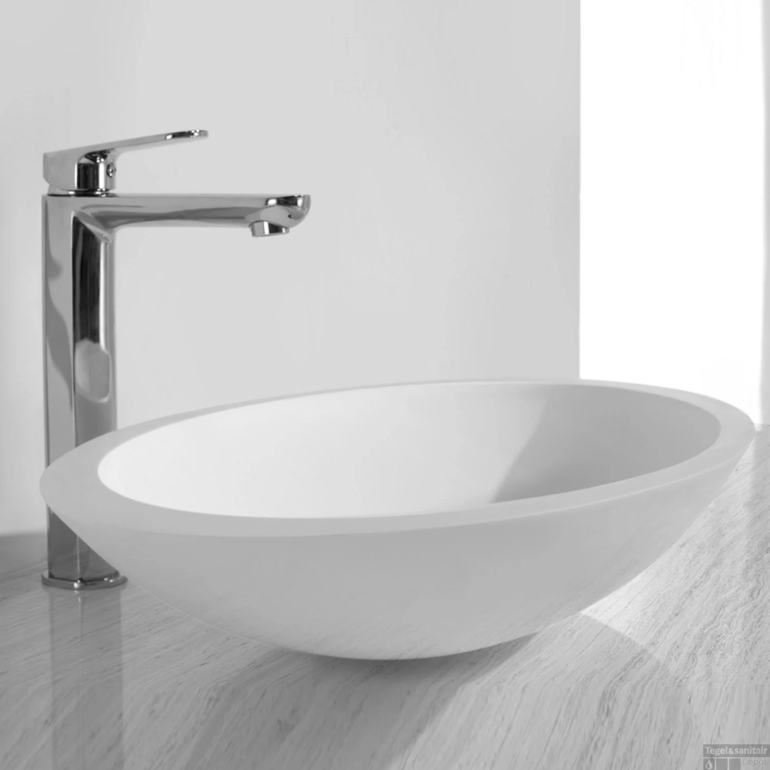 Opzetfontein Wiesbaden Solid Surface Rond 59x35x11 Cm 3 Opzetfontein Wiesbaden Solid Surface Rond 59x35x11 Cm