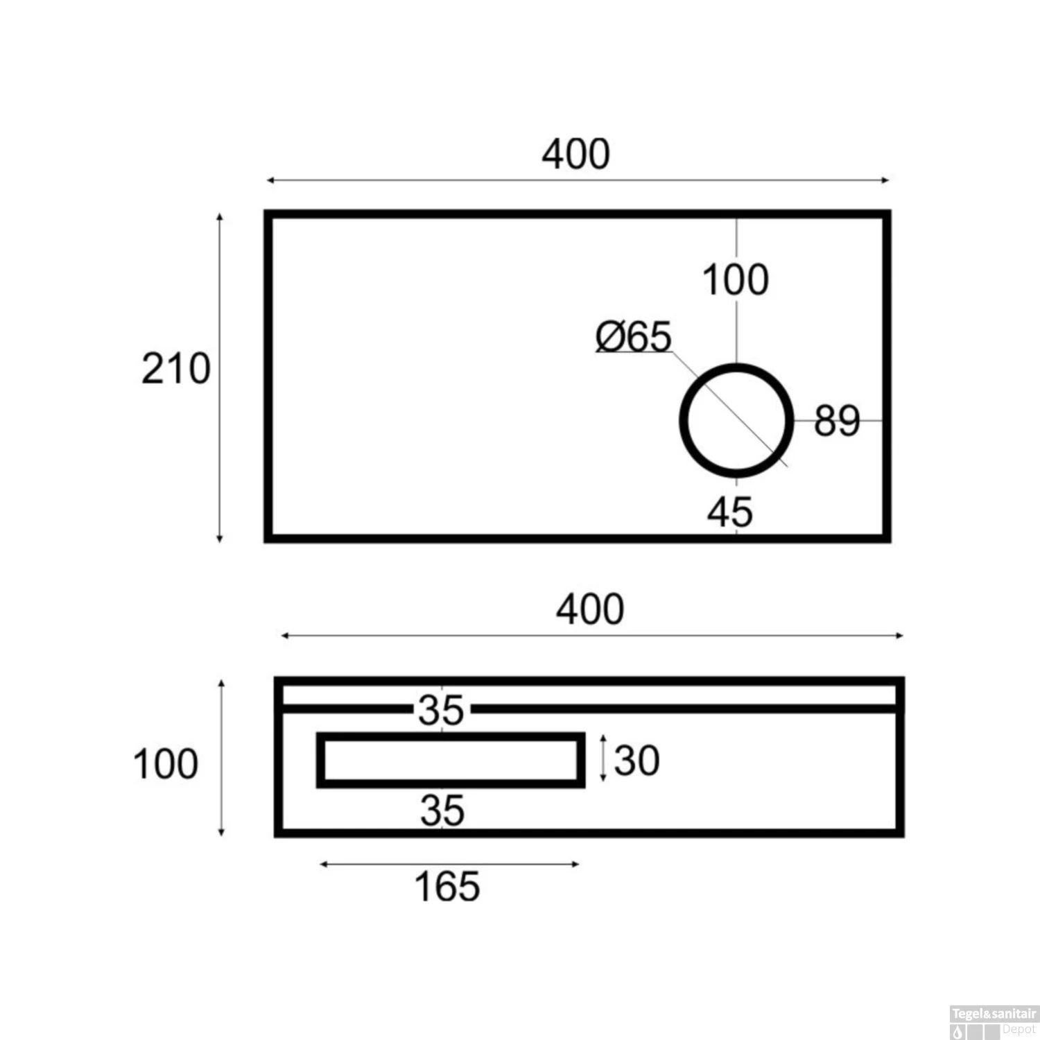Fonteinplank Wiesbaden Oak Planchet 40x21x10 Cm Rechts 8 Fonteinplank Wiesbaden Oak Planchet 40x21x10 Cm Rechts - Afbeelding 6