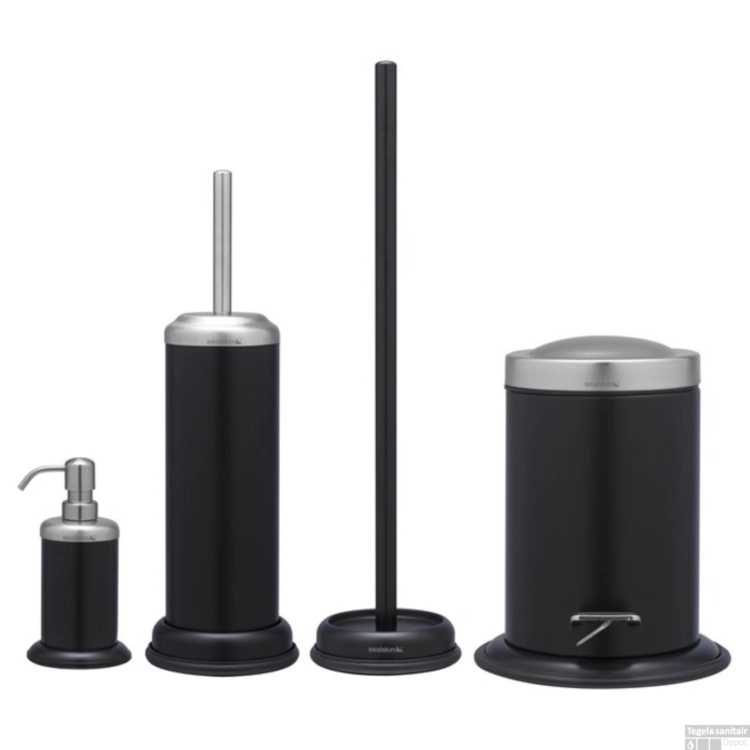 SEALSKIN Toiletborstelhouder Acero 12 X 40,5 Cm RVS Zwart 7 SEALSKIN Toiletborstelhouder Acero 12 X 40,5 Cm RVS Zwart - Afbeelding 5