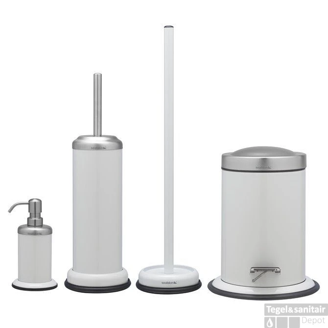 SEALSKIN Toiletborstelhouder Acero 12 X 40,5 Cm Roestvrij Staal Wit 4 SEALSKIN Toiletborstelhouder Acero 12 X 40,5 Cm Roestvrij Staal Wit - Afbeelding 2