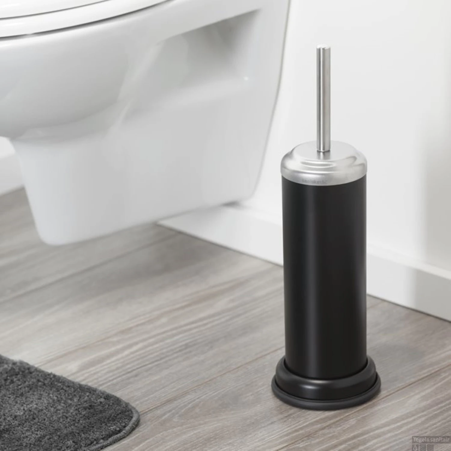 SEALSKIN Toiletborstelhouder Acero 12 X 40,5 Cm RVS Zwart 4 SEALSKIN Toiletborstelhouder Acero 12 X 40,5 Cm RVS Zwart - Afbeelding 2