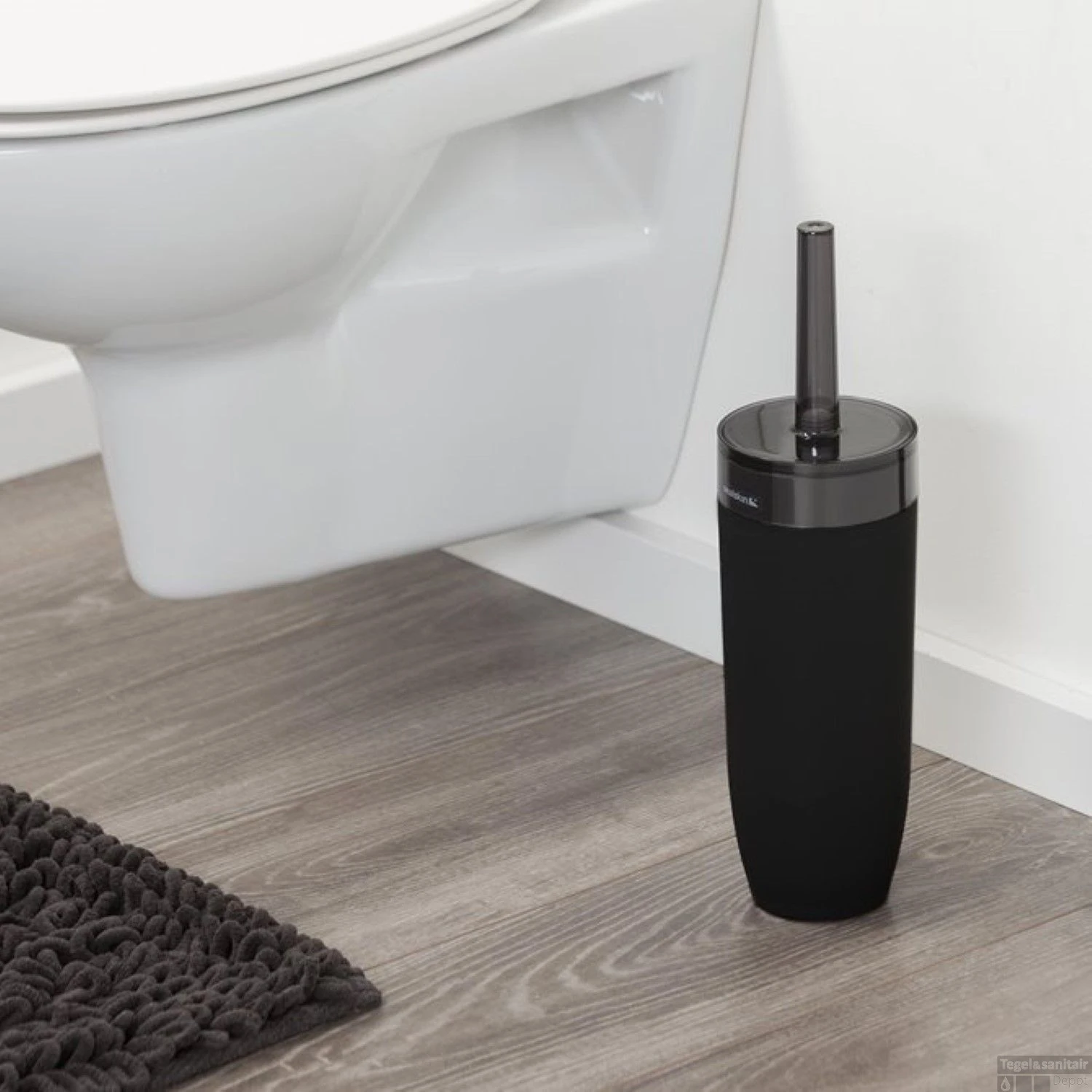 Toiletborstelhouder Sealskin Bloom 10 X 37 Cm ABS Zwart 5 Toiletborstelhouder Sealskin Bloom 10 X 37 Cm ABS Zwart - Afbeelding 3
