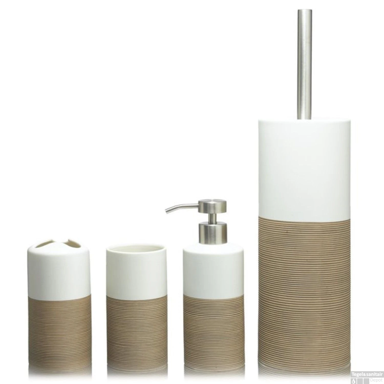 Toiletborstelhouder Sealskin Doppio 10,1 X 26,2 Cm Porselein Zand 6 Toiletborstelhouder Sealskin Doppio 10,1 X 26,2 Cm Porselein Zand - Afbeelding 4