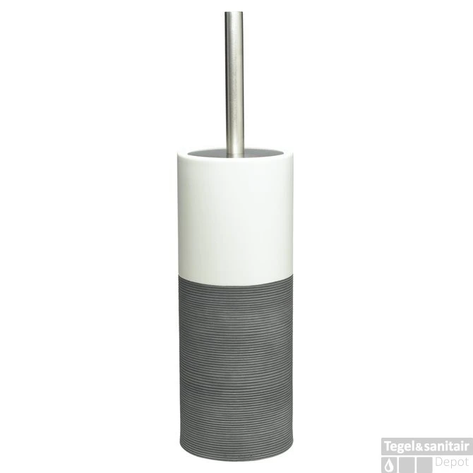 Toiletborstelhouder Sealskin Doppio 10,1 X 26,2 Cm Porselein Grijs 3 Toiletborstelhouder Sealskin Doppio 10,1 X 26,2 Cm Porselein Grijs