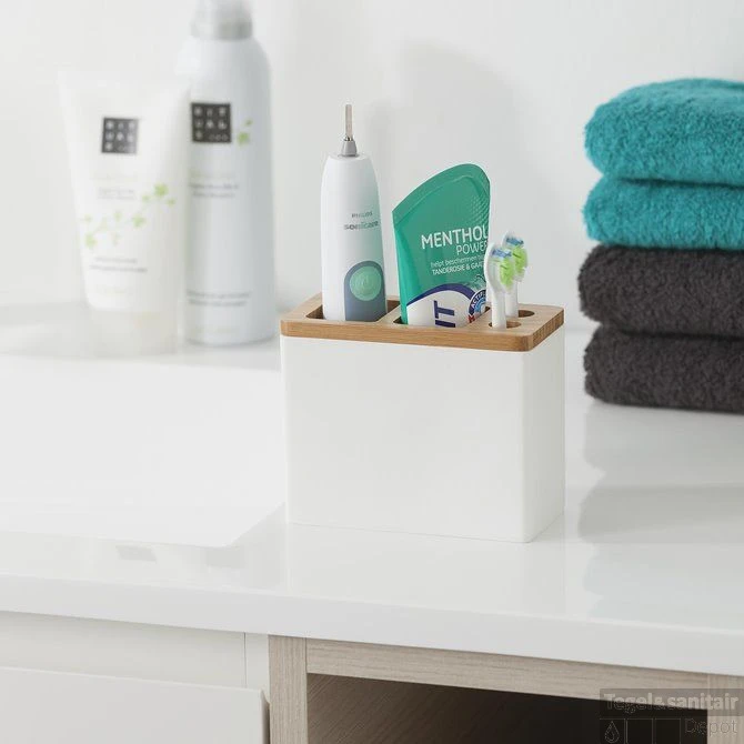 Tandenborstelhouder Voor Electrische Tandenborstel Sealskin Grace 12 X 6 X 10 Cm Polyresin Wit 5 Tandenborstelhouder Voor Electrische Tandenborstel Sealskin Grace 12 X 6 X 10 Cm Polyresin Wit - Afbeelding 3