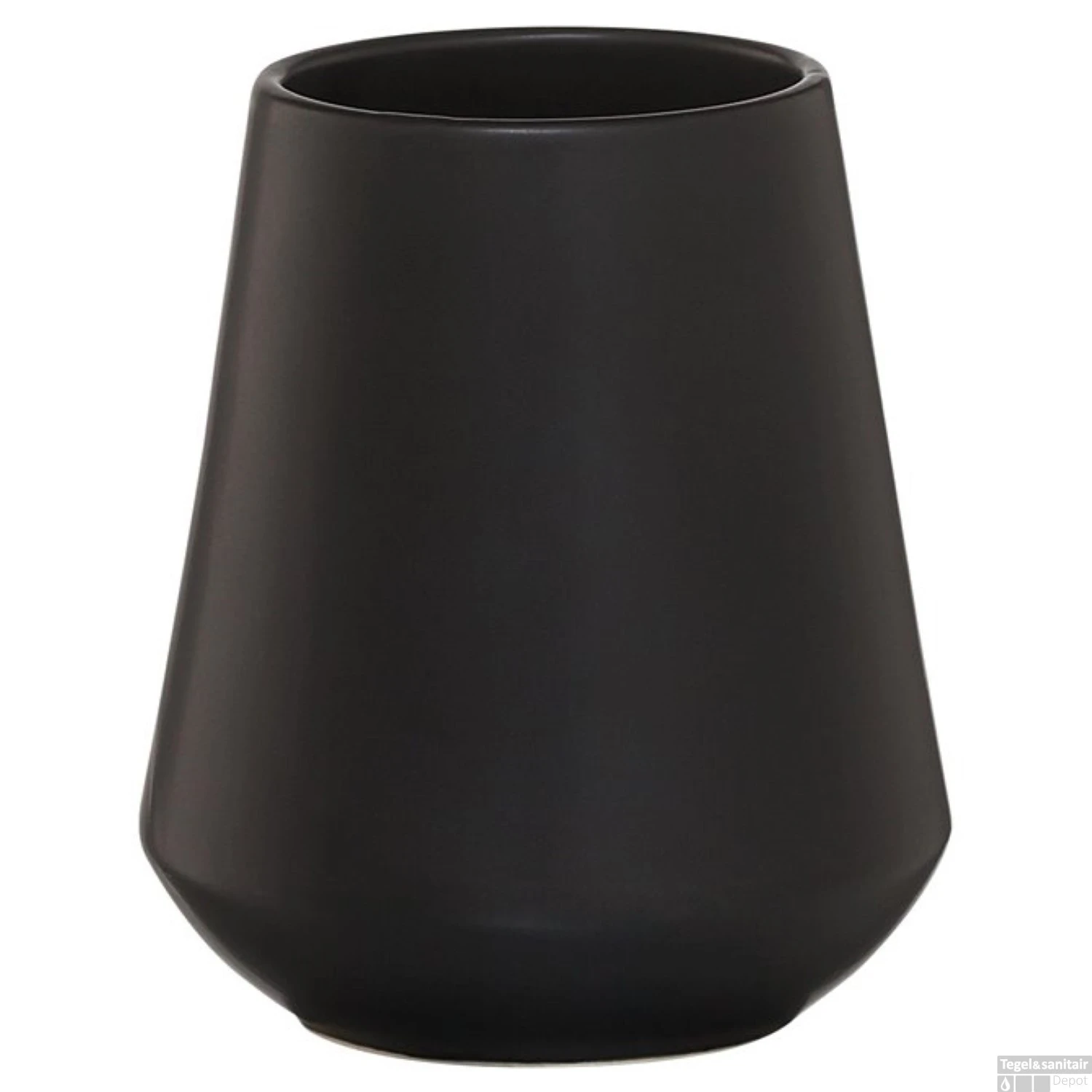 Tandenborstelbeker Sealskin Conical 10,5x9cm Porselein Zwart 3 Tandenborstelbeker Sealskin Conical 10,5x9cm Porselein Zwart