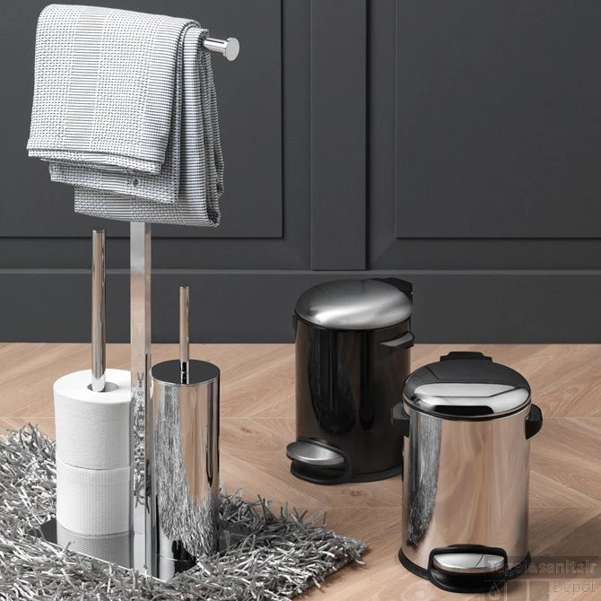 Toiletbutler Vrijstaand Sealskin Square Chroom 5 Toiletbutler Vrijstaand Sealskin Square Chroom - Afbeelding 3