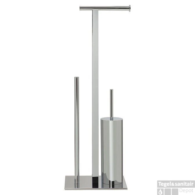 Toiletbutler Vrijstaand Sealskin Square Chroom 3 Toiletbutler Vrijstaand Sealskin Square Chroom