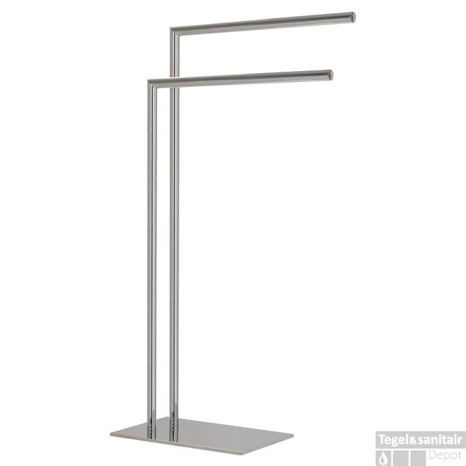 Handdoekrek 2-armig Vrijstaand Sealskin Tube Chroom 3 Handdoekrek 2-armig Vrijstaand Sealskin Tube Chroom
