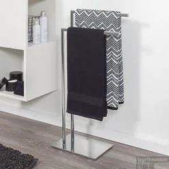 Handdoekrek 2-armig Vrijstaand Sealskin Tube Chroom 11 Handdoekrek 2-armig Vrijstaand Sealskin Tube Chroom -Goedkope Stijl Baden Winkel 362383218 sfeer 2