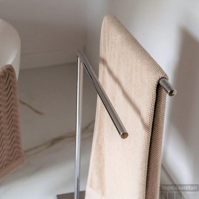 Handdoekrek 2-armig Vrijstaand Sealskin Tube Chroom 9 Handdoekrek 2-armig Vrijstaand Sealskin Tube Chroom - Afbeelding 7