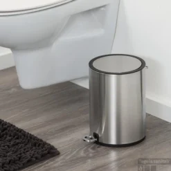 Pedaalemmer 3 Liter Vrijstaand Sealskin Industrial RVS Geborsteld 9 Pedaalemmer 3 Liter Vrijstaand Sealskin Industrial RVS Geborsteld -Goedkope Stijl Baden Winkel 362412404 sfeer 1