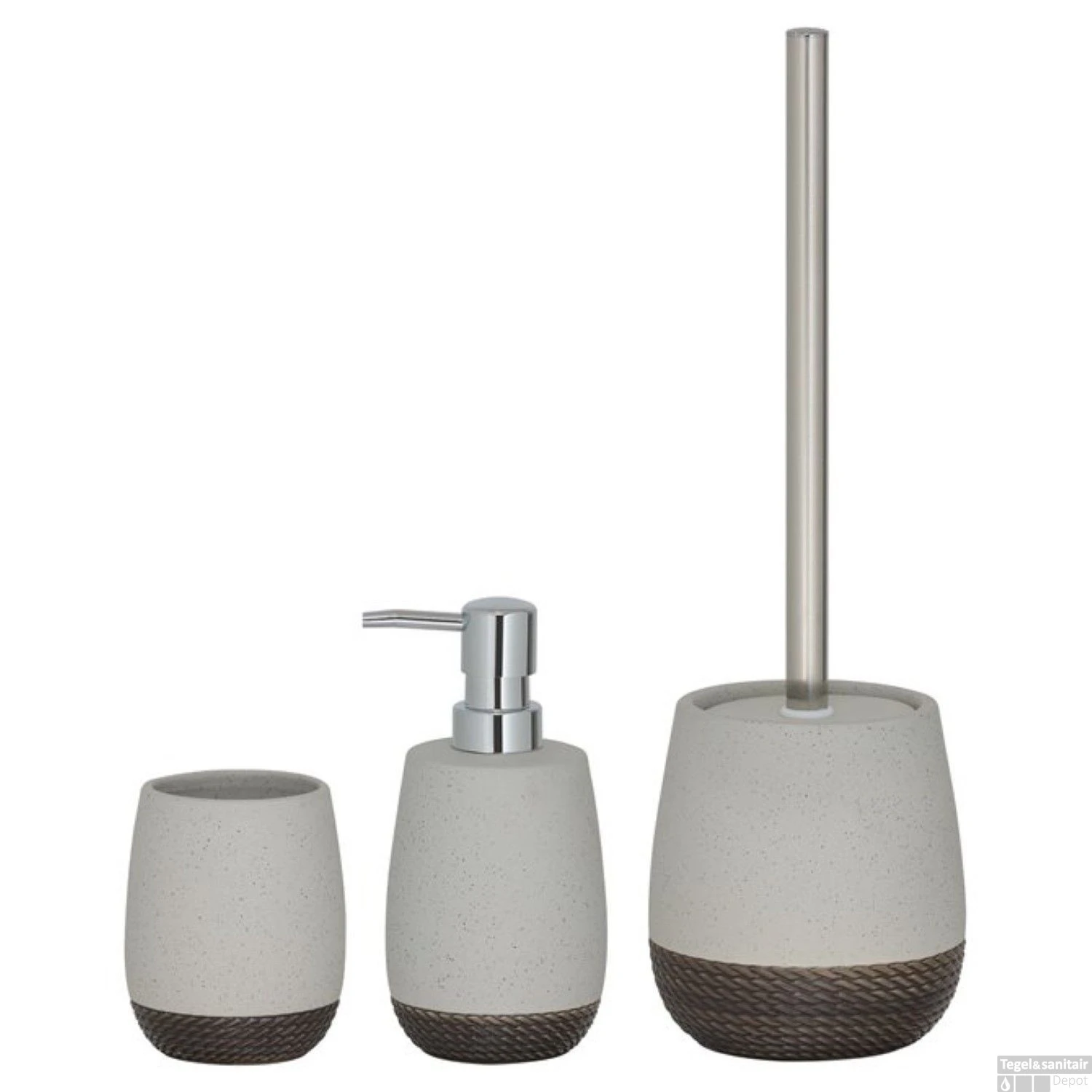 Tandenborstelbeker Vrijstaand Sealskin Braid Grijs 6 Tandenborstelbeker Vrijstaand Sealskin Braid Grijs - Afbeelding 4