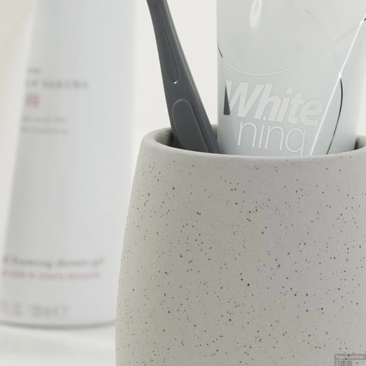 Tandenborstelbeker Vrijstaand Sealskin Braid Grijs 5 Tandenborstelbeker Vrijstaand Sealskin Braid Grijs - Afbeelding 3