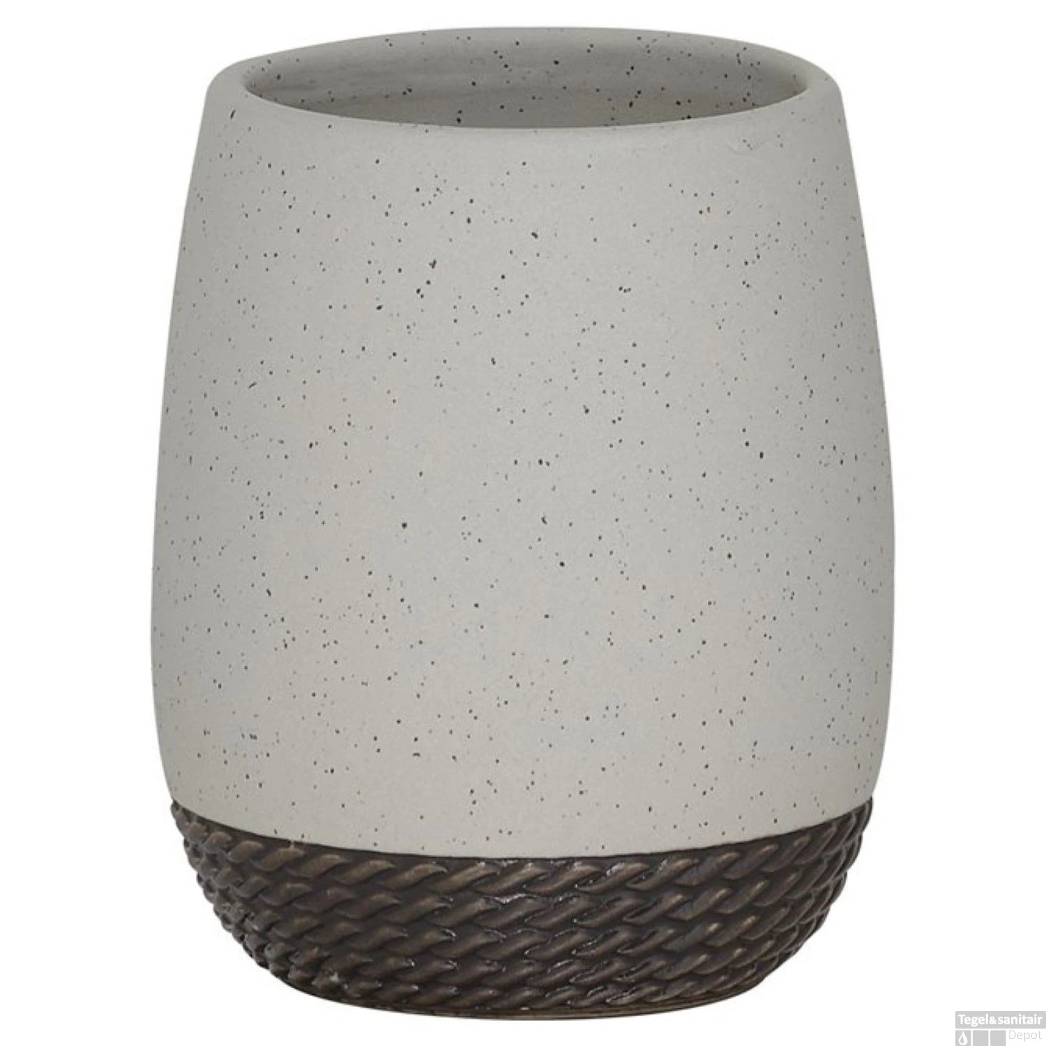 Tandenborstelbeker Vrijstaand Sealskin Braid Grijs 3 Tandenborstelbeker Vrijstaand Sealskin Braid Grijs