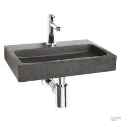 Fonteinset Differnz Flat Small 38x24x7 Cm Bluestone Zwart