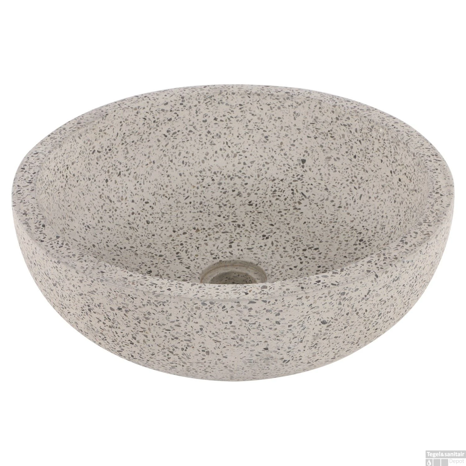 Waskom Differnz Trico Terrazo Zwart/Wit 40 Cm 3 Waskom Differnz Trico Terrazo Zwart/Wit 40 Cm