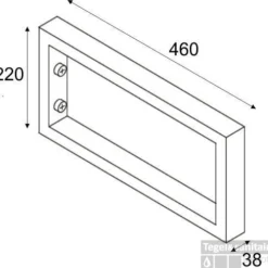 Ophangbeugel Wiesbaden Tbv Wastafelblad Chroom 46x22 (Prijs Per Stuk) -Goedkope Stijl Baden Winkel 38.4240