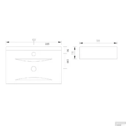 Wastafel Best Design Train Rechthoek Keramiek 45x30,5x10 Cm Wit -Goedkope Stijl Baden Winkel 3800740 tech