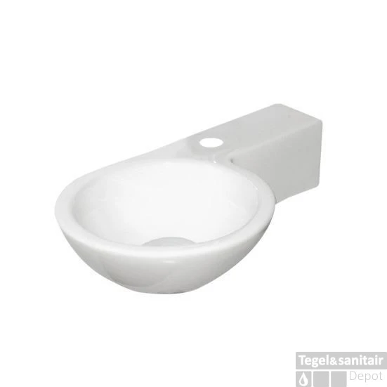 Fontein Best Design Step 38x23cm (Kraangat Rechts) 3 Fontein Best Design Step 38x23cm (Kraangat Rechts)